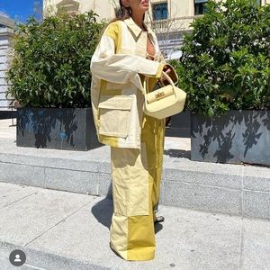 Zara garbadine patchwork jacket